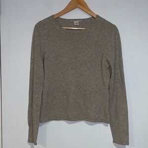 Evelyn Grace Cashmere Elegant Women's Gray Sweater Size Medium